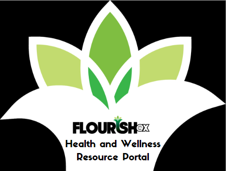 Flourish @X logo image of flower