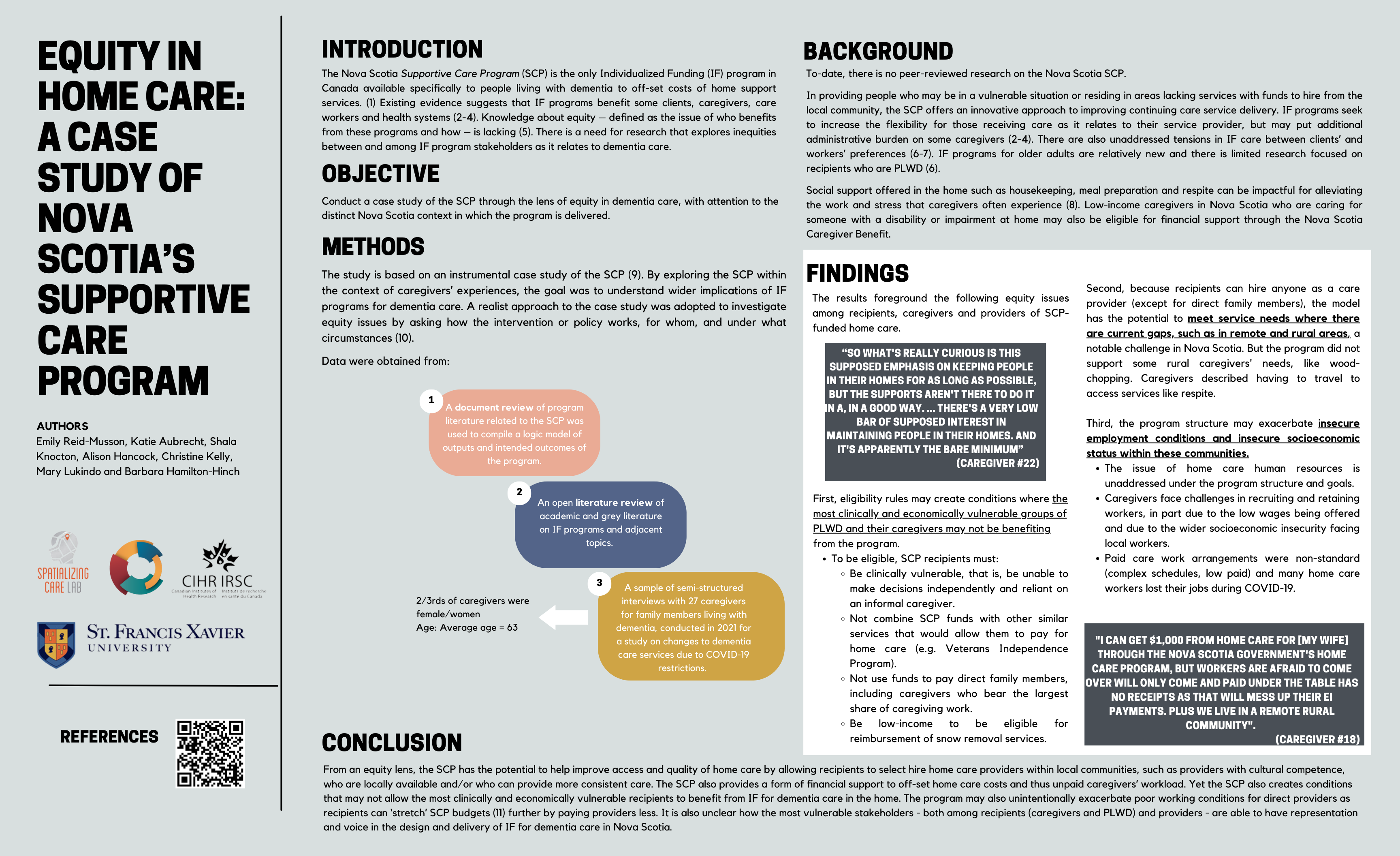 Spatializing Care Lab Research Poster