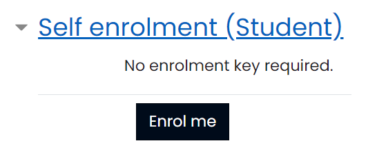 Screenshot of the X-ACT self-enrolment button