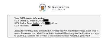 Sample of a StFX acceptance package