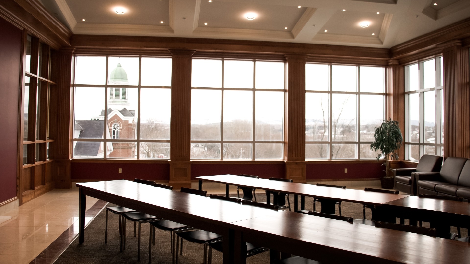 Inside view of a conference room