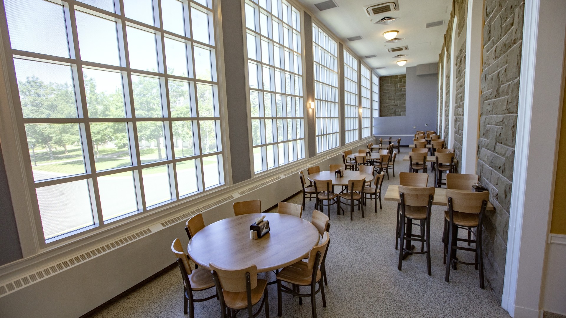 Inside of campus dining hall