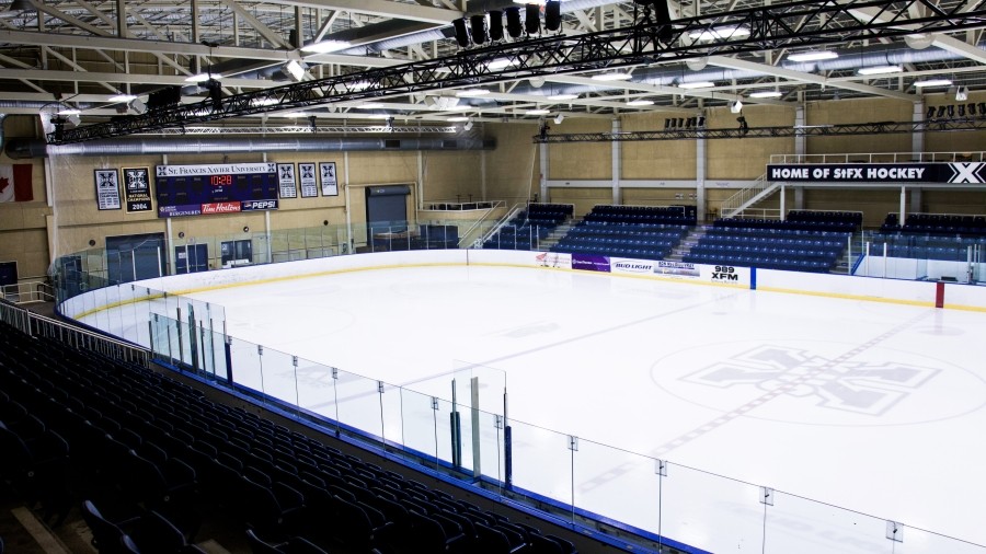 Inside view of the ice hockey arena