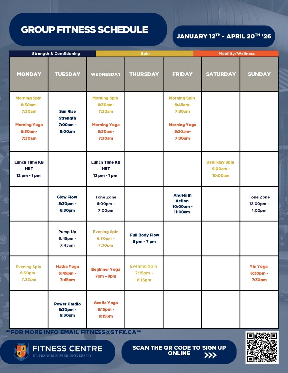 Group Fitness Schedule