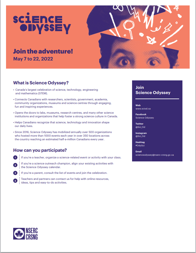 Promotional Poster to Science Oddisey Adventure