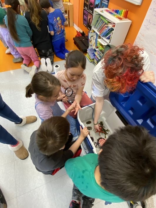 Picture of School Students Holding Marine Animals