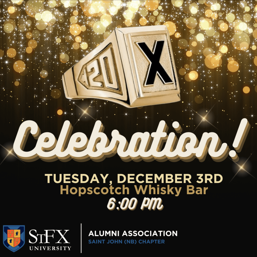 Promotional graphic for Saint John StFX Day Celebration