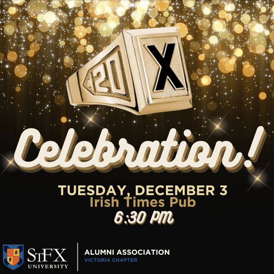 Promotional graphic for Victoria StFX Day Celebration