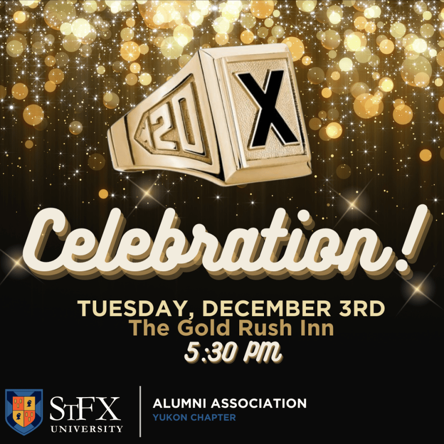 Promotional graphic for Whitehorse StFX Day Celebration