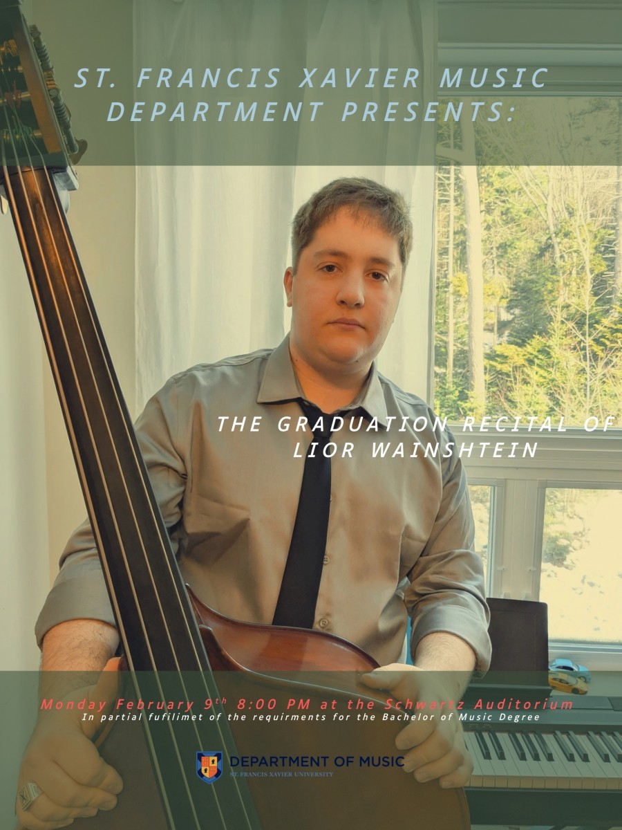 February 9, 2026 @ 8pm - LIOR WAINSHTEIN Graduation Recital (Schwartz Auditorium)