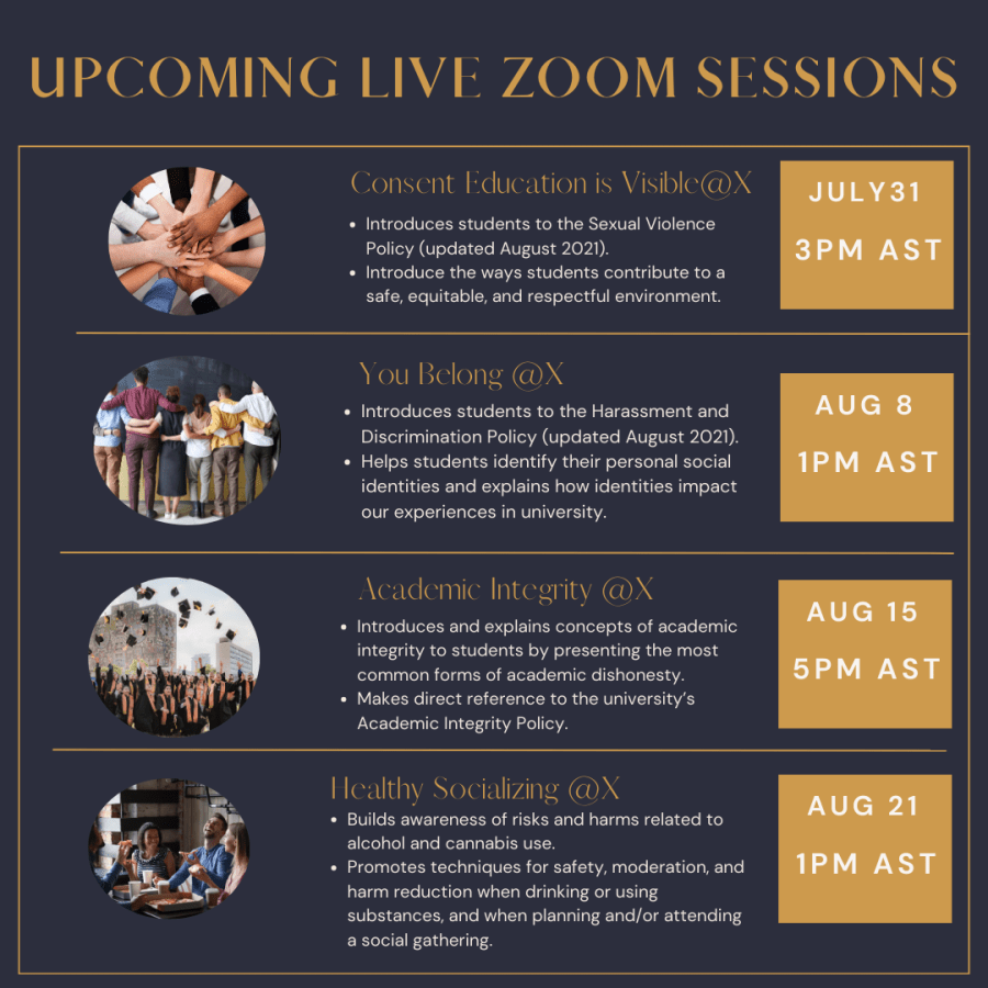 Upcoming Live Zoom Session Information