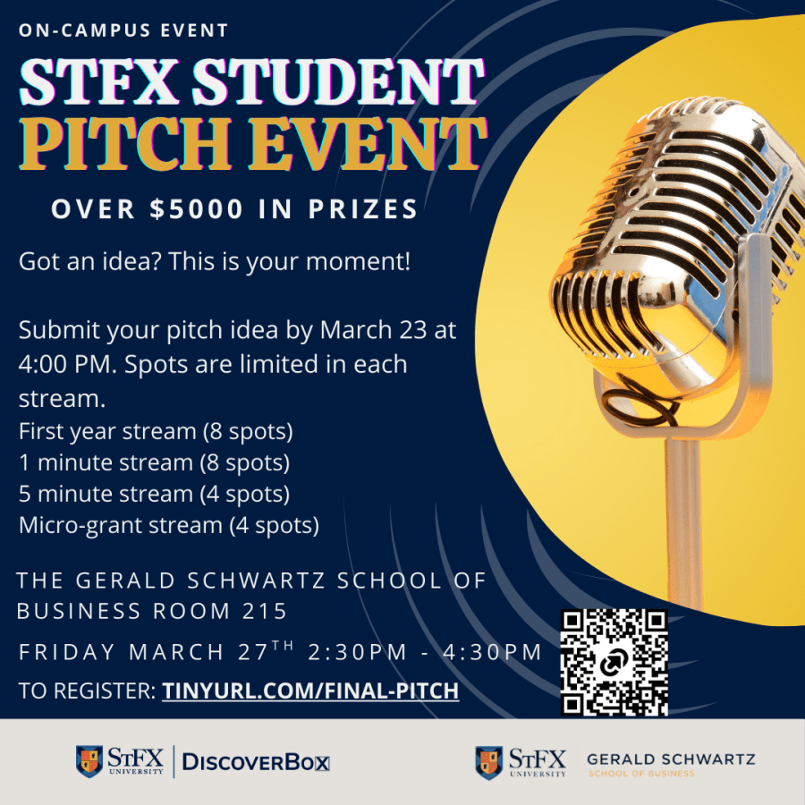 StFX Student Pitch Event poster