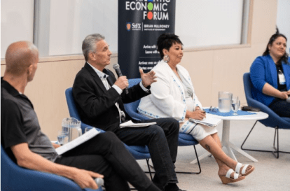 People speaking during the Atlantic Economic Forum