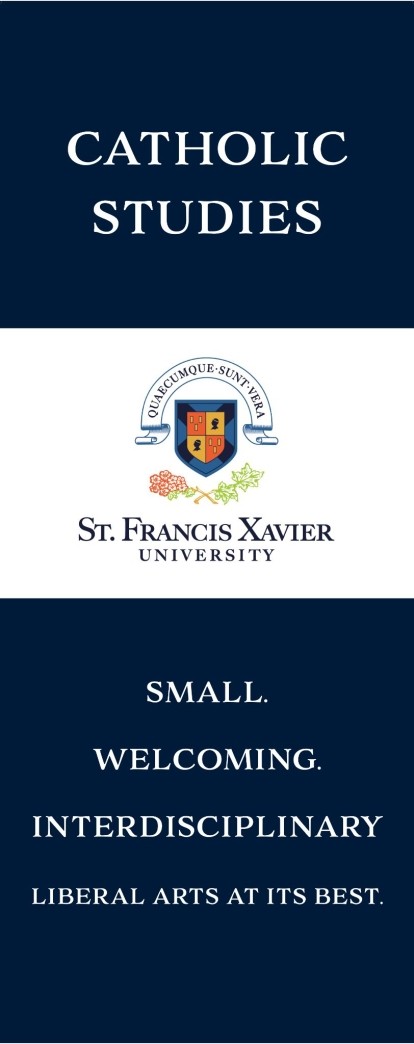StFX Catholic Studies Banner Stand Artwork March 2025