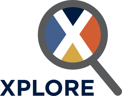 picture of x with a magnifying glass representing explore