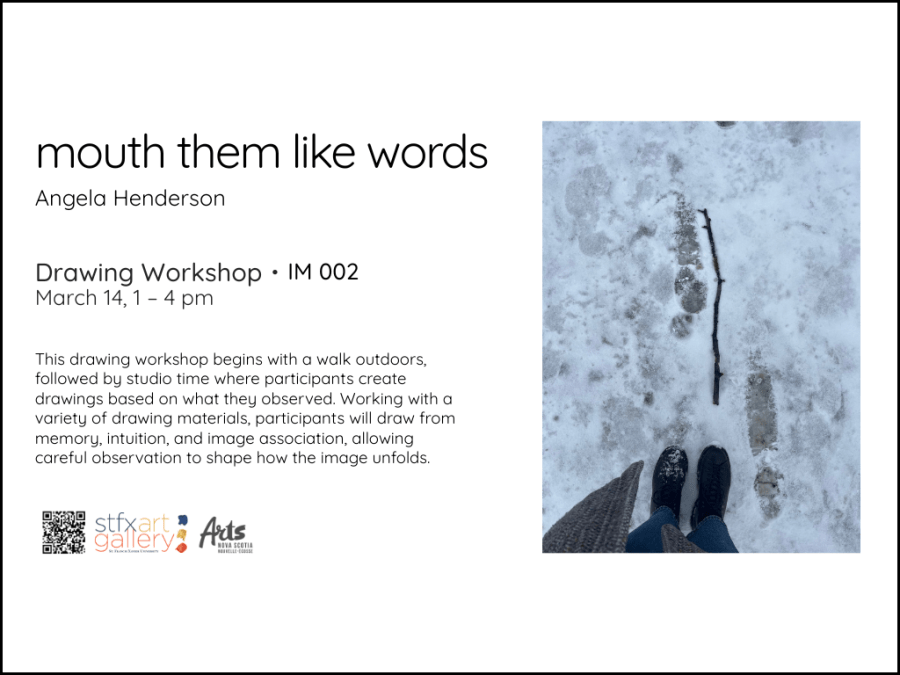 Drawing workshop, Angela Henderson, March 14, 1 - 4 pm